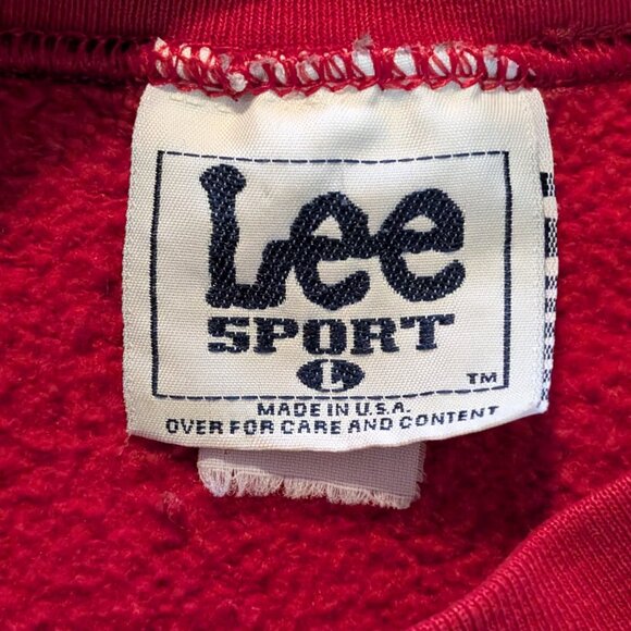 1999 Wisconsin Badgers Rose Bowl Embroidered Lee Sport Crewneck Made in USA Sz L - Picture 3 of 4